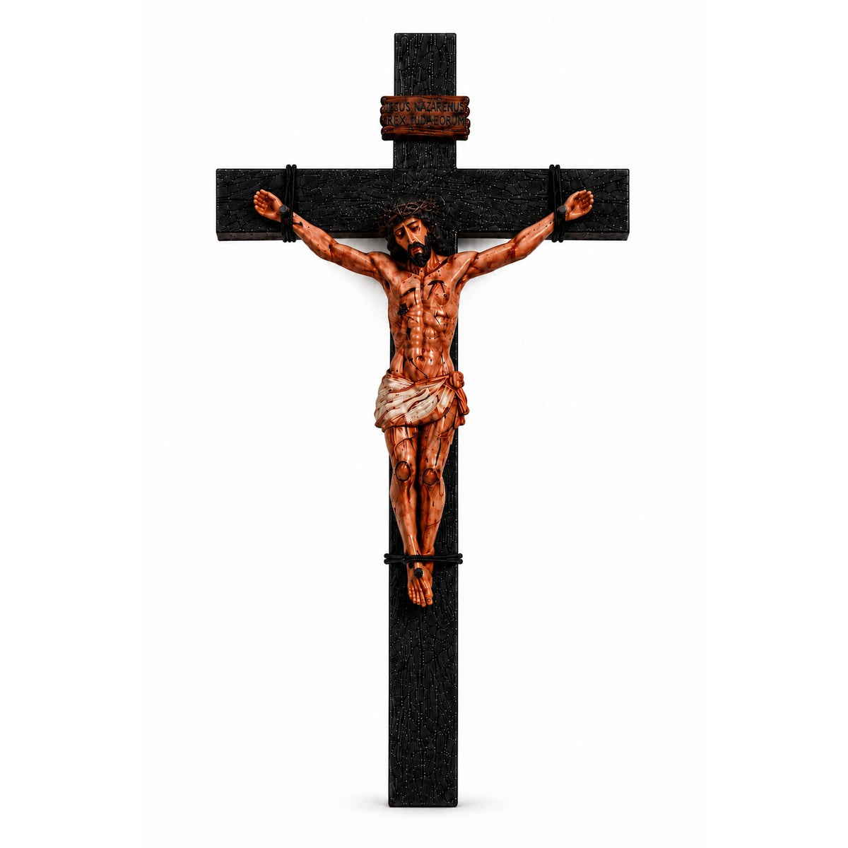 ✝️Handmade Jesus Crucifix – 8.5” & 19” Christian Wall Cross for Home & Prayer Room