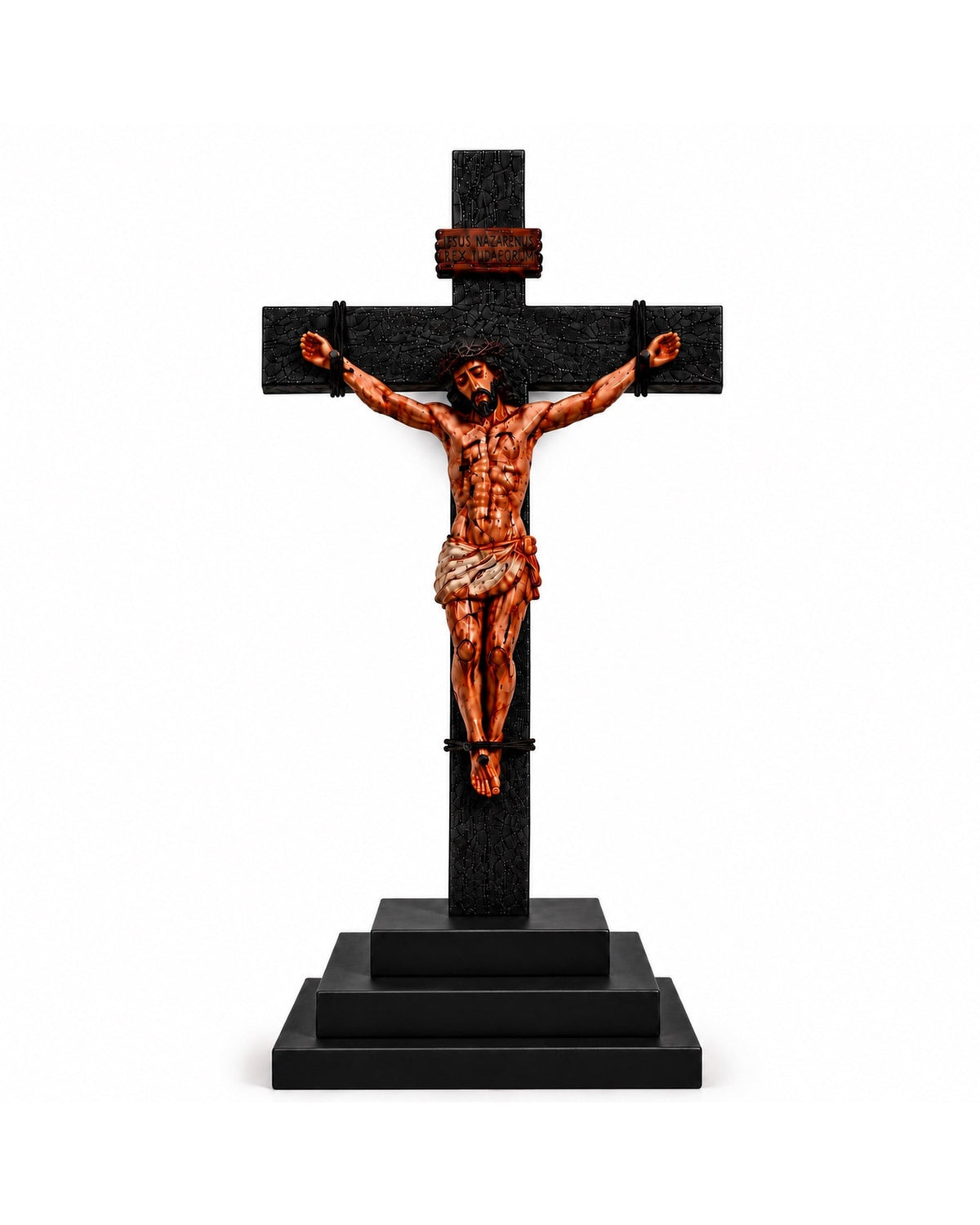 ✝️Handmade Jesus Crucifix – 8.5” & 19” Christian Wall Cross for Home & Prayer Room