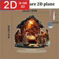 Christmas Glow - 2D Handcrafted Nativity Scene Light
