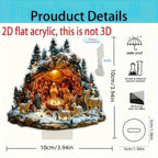 Christmas Glow - 2D Handcrafted Nativity Scene Light
