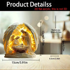 Christmas Glow - 2D Handcrafted Nativity Scene Light