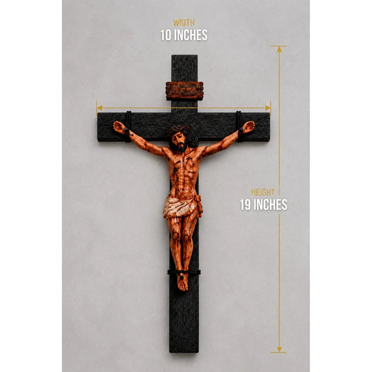 He Died for Us – Premium Handcrafted Jesus Crucifix for Christian Homes