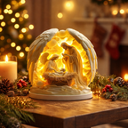 Christmas Glow - 2D Handcrafted Nativity Scene Light