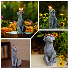 The Enchanted “Solar Pup & Butterfly” Garden Sculpture🐶